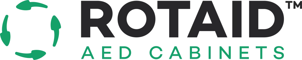 Logotipo oficial de Rotaid AED Cabinets